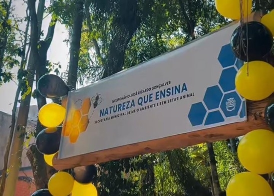 Prefeito Doutor Sato destaca implantação de meliponário no Portal Ecológico