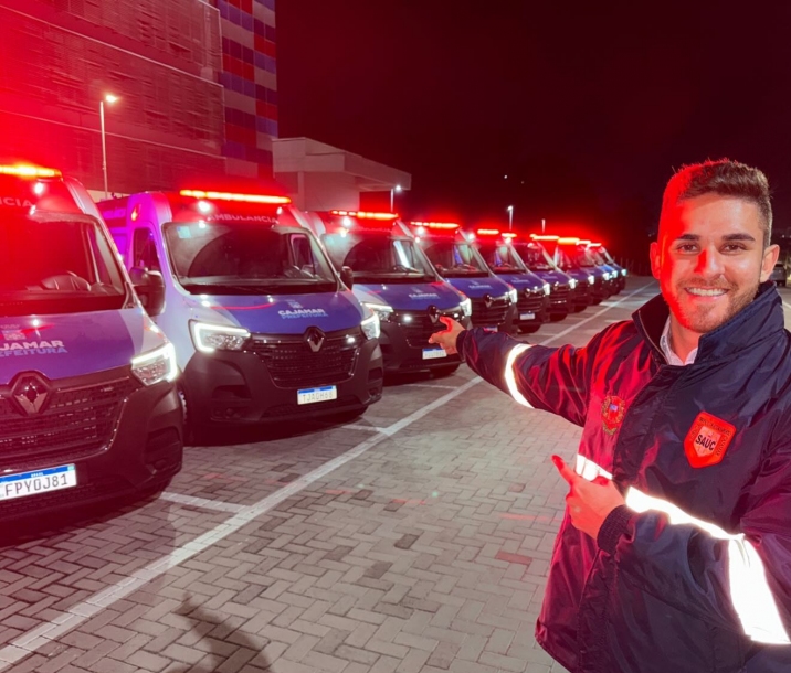 Kauan Berto entrega 11 novas ambulâncias para reforçar atendimento de saúde em Cajamar