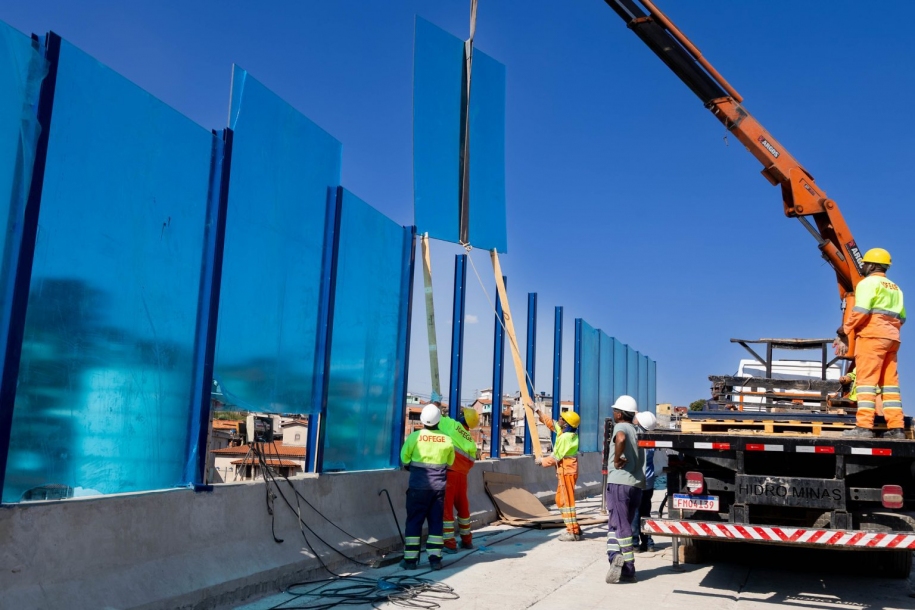 Novo Viaduto ganha barreira acústica para mais conforto de pacientes e profissionais do PS Central