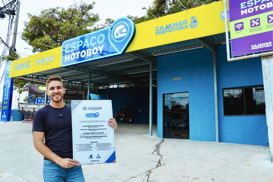 Prefeito Kauan Berto inaugura o 1º Espaço Motoboy do município