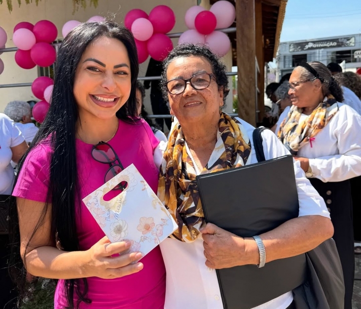 Mirelle Trevisan participa da abertura do Outubro Rosa em Araçariguama