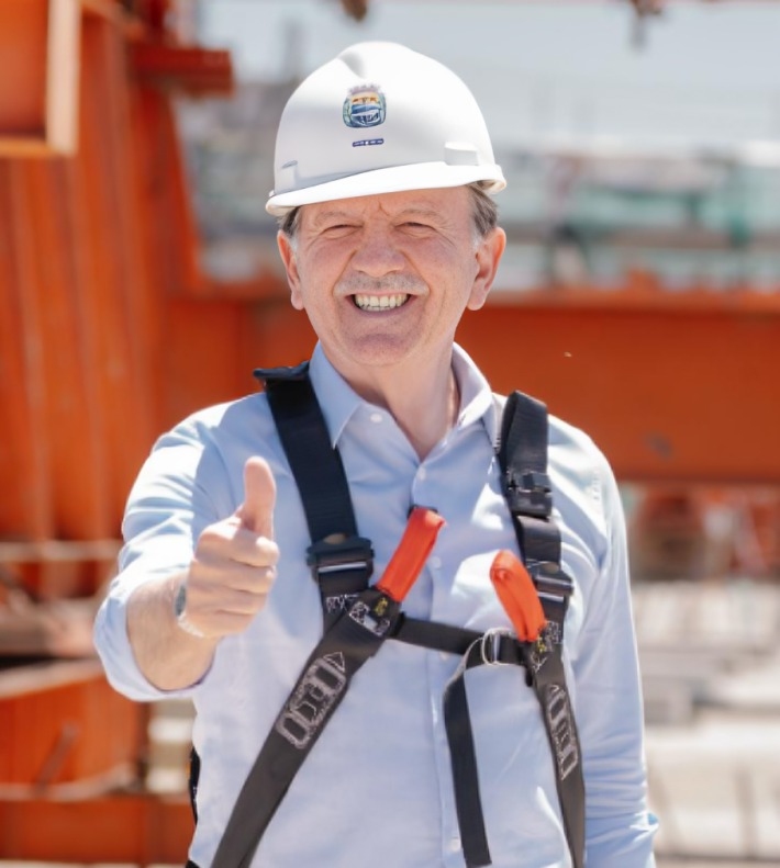 Prefeito Beto Piteri acompanha avanço das obras na Ponte Guilherme de Almeida em Barueri