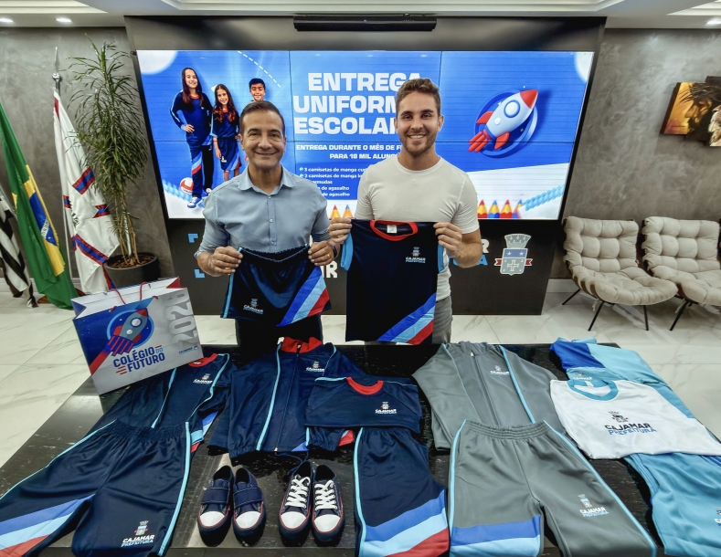 Prefeito Kauan Berto anuncia volta às aulas com novos uniformes escolares em Cajamar