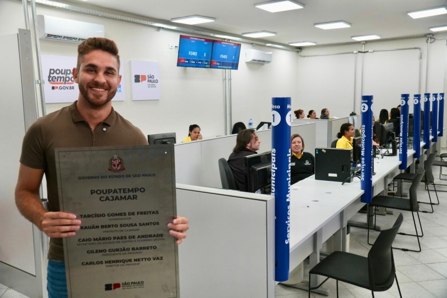 Kauan Berto entrega novo Poupatempo em Cajamar e garante economia de R$ 1,6 milhão por ano 