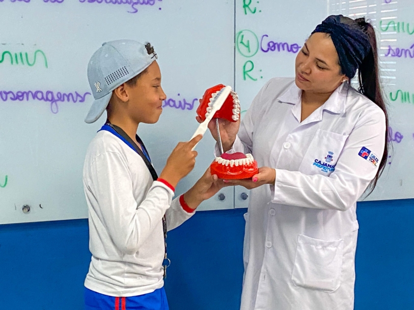 Cajamar realiza ação de educação em saúde bucal nas escolas municipais 