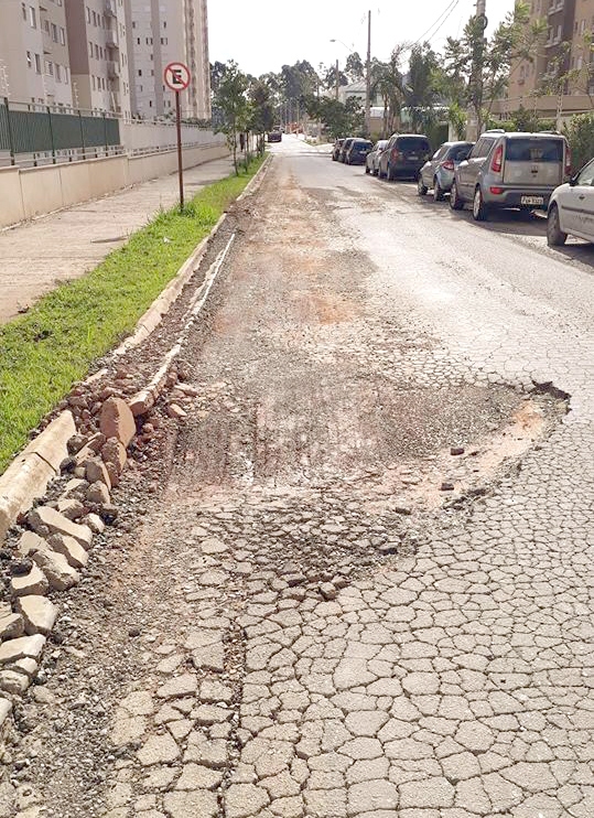 Rua dos Alecrins no Portal dos Ipês em estado de calamidade