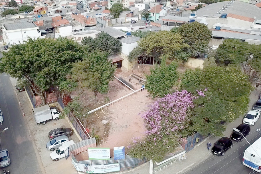 Avança obra de construção do Pronto Socorro Jardim Mutinga 