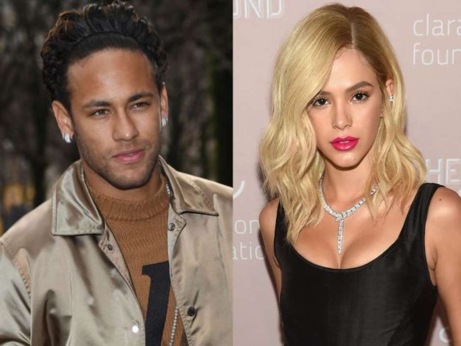 Neymar se assusta com cabelo loiro de Marquezine em vídeo