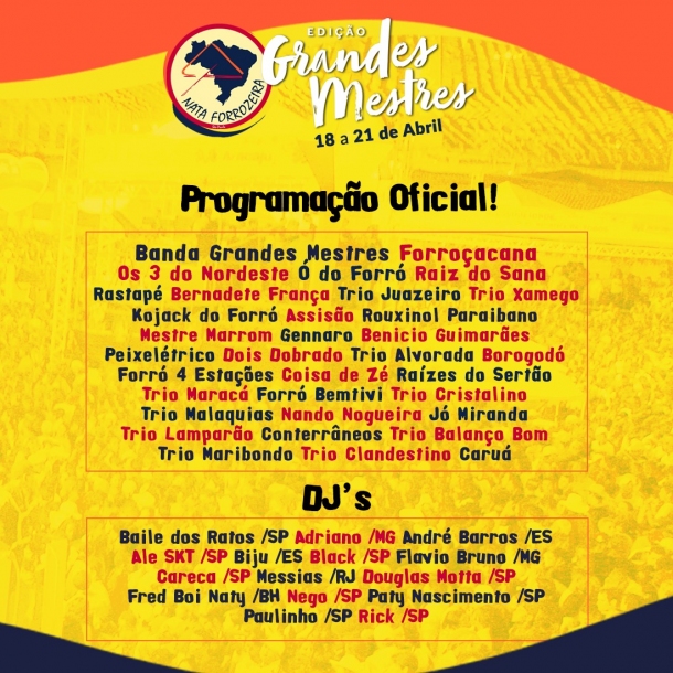 Nata Forrozeira 2019 atrai bandas, trios e artistas renomados