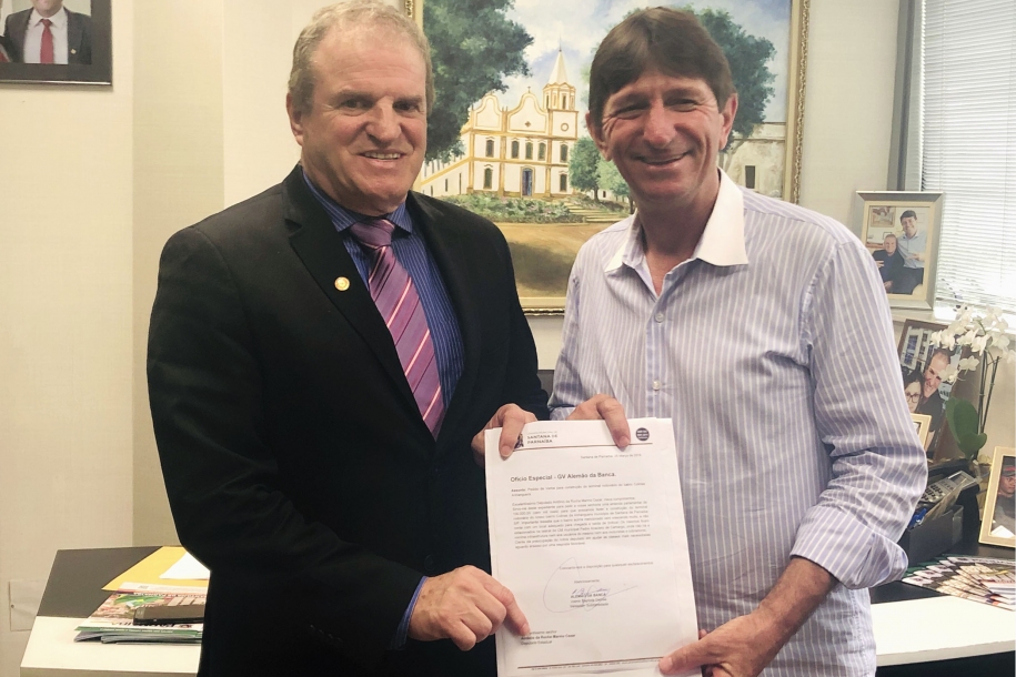 Cezar recebe Alemão da Banca que solicita Terminal Rodoviário