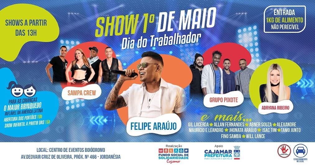 Cajamar terá festa e shows em comemoração ao Dia do Trabalhador