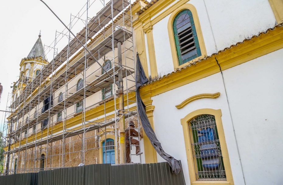 Igreja Matriz de Santana de Parnaíba está sendo devidamente restaurada