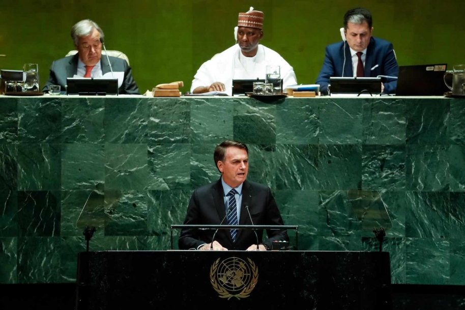 Bolsonaro faz discurso em defesa do Brasil na Assembleia da ONU