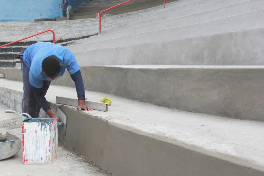 Arena Barueri recebe impermeabilização das arquibancadas