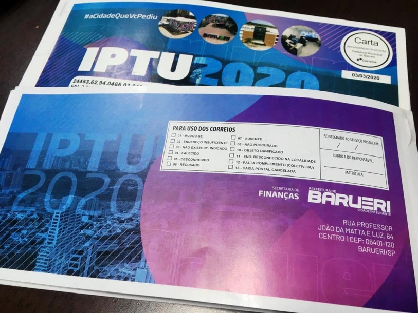 Prefeitura de Barueri prorroga datas de vencimento do IPTU 2020