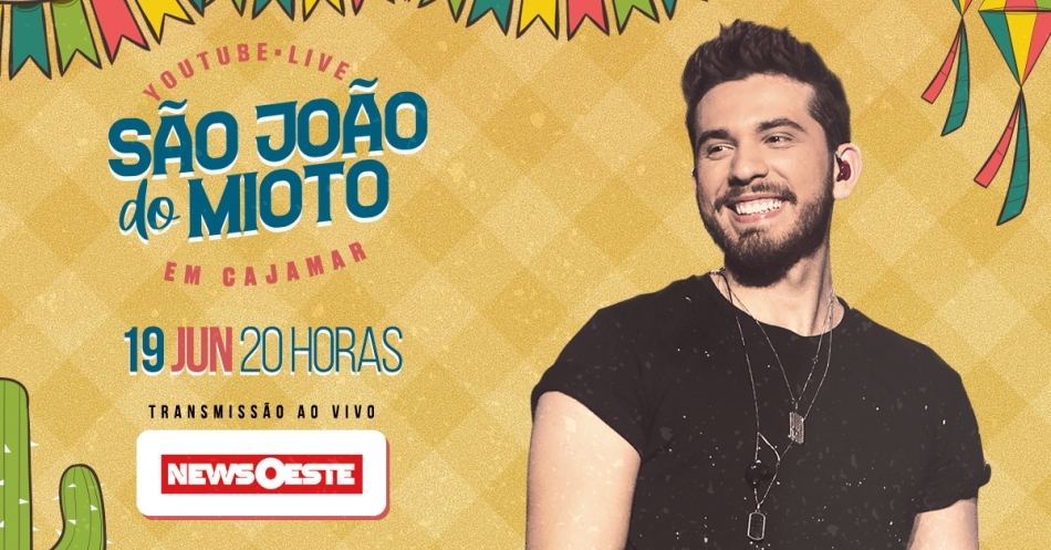 NewsOeste: Gustavo Mioto fará live solidária às 20h em Cajamar 