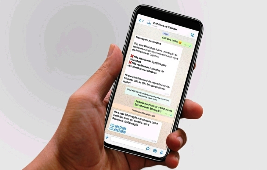 Serviço de WhatsApp do governo de Cajamar foi retomado 