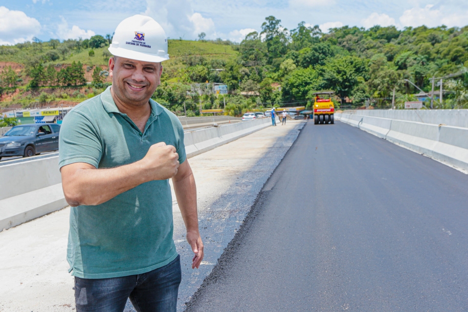 Marcos Tonho acompanha obra da nova Ponte sobre o Rio Tietê
