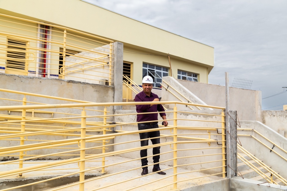 Avançam obras de construção do Colégio Municipal do Ingaí