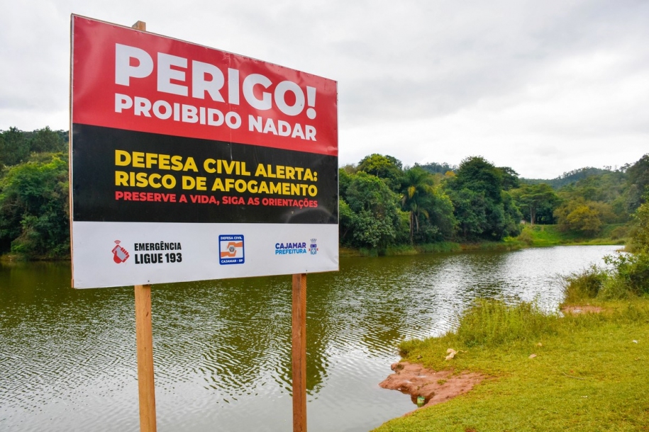 Represas recebem 10 placas de alerta para risco de afogamento
