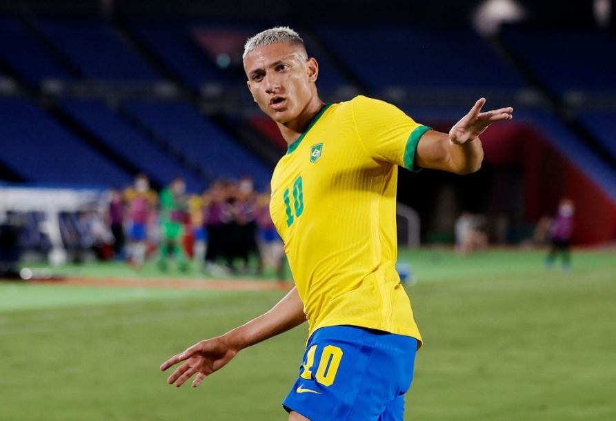 Richarlison marca três gols contra a Alemanha nas Olimpiadas
