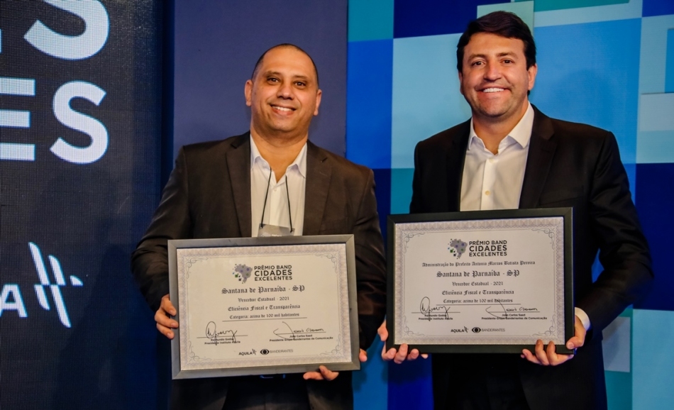 Santana de Parnaíba recebe prêmio de melhor eficiência fiscal e transparência