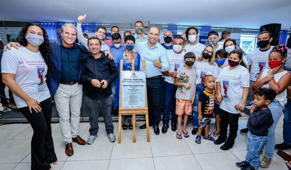 Marcos Tonho inaugura novo Colégio do Bairro 120 para 250 crianças 
