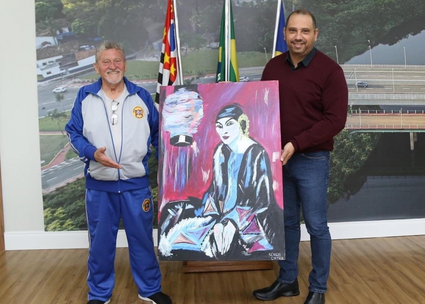 Marcos Tonho recebe artista do Centro de Convivência do Idoso