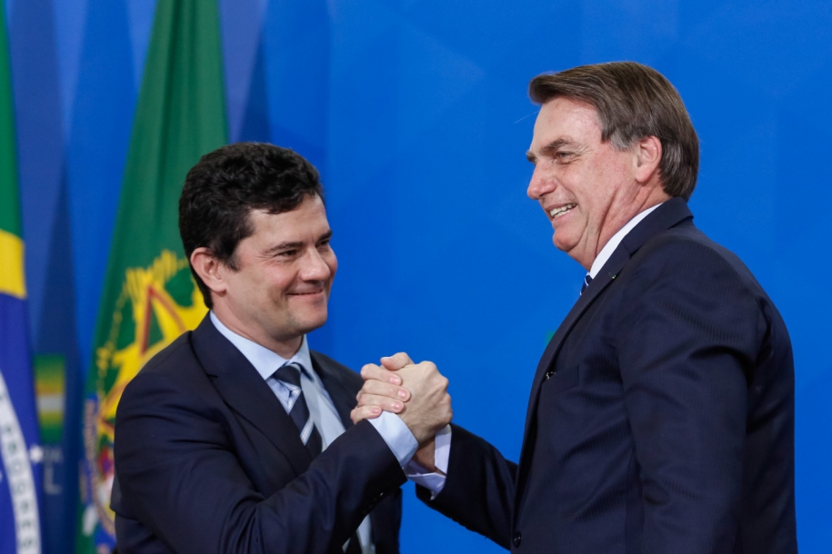 Sergio Moro declara apoio ao presidente Jair Bolsonaro contra Lula