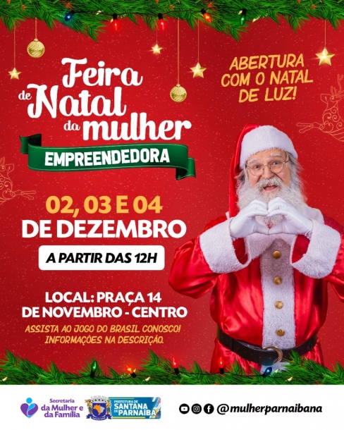 Santana de Parnaíba irá promover Feira de Natal da Mulher Empreendedora