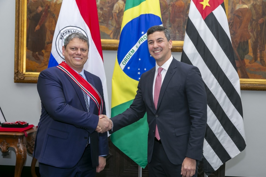 Governador Tarcísio recebe presidente eleito do Paraguai para debater investimentos