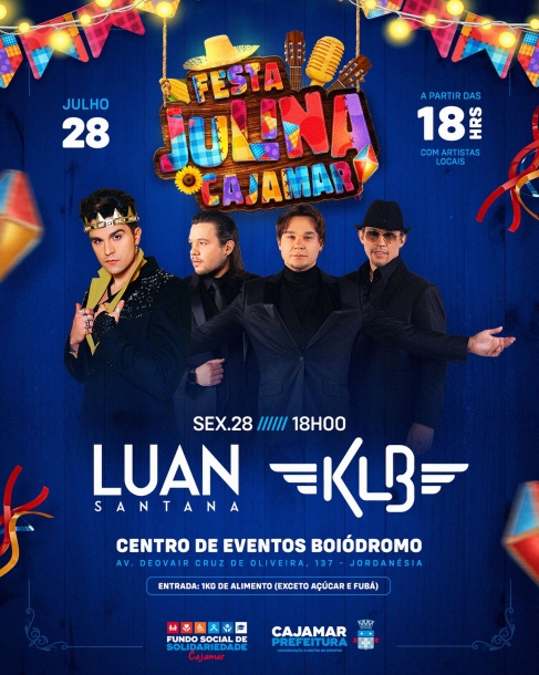 Luan Santana e KLB comandam o primeiro dia da Festa Julina de Cajamar
