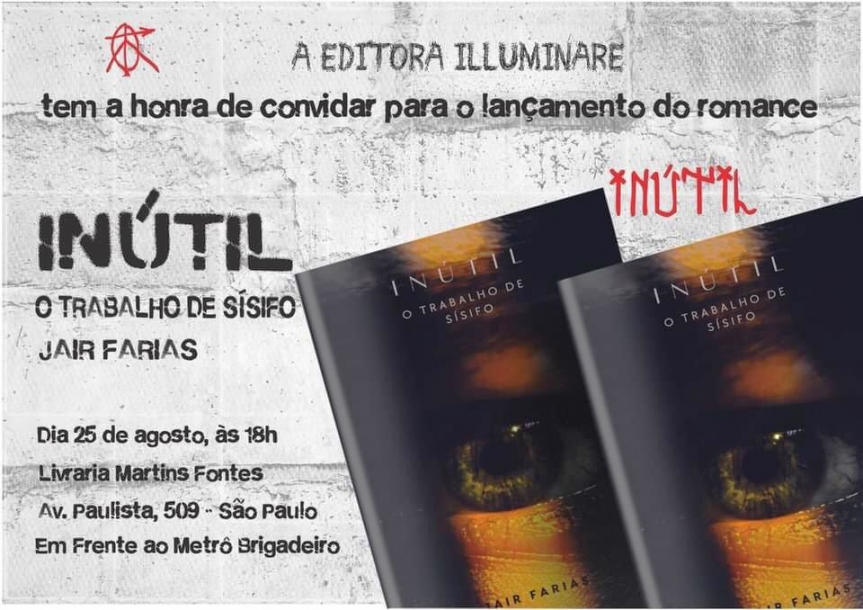 Escritor Jair Farias lança seu novo romance na livraria Martins Fontes