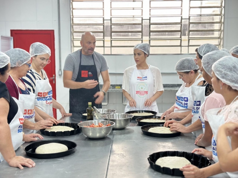 Fundo Social de Cajamar promoveu Workshop de focaccia da Puglia 