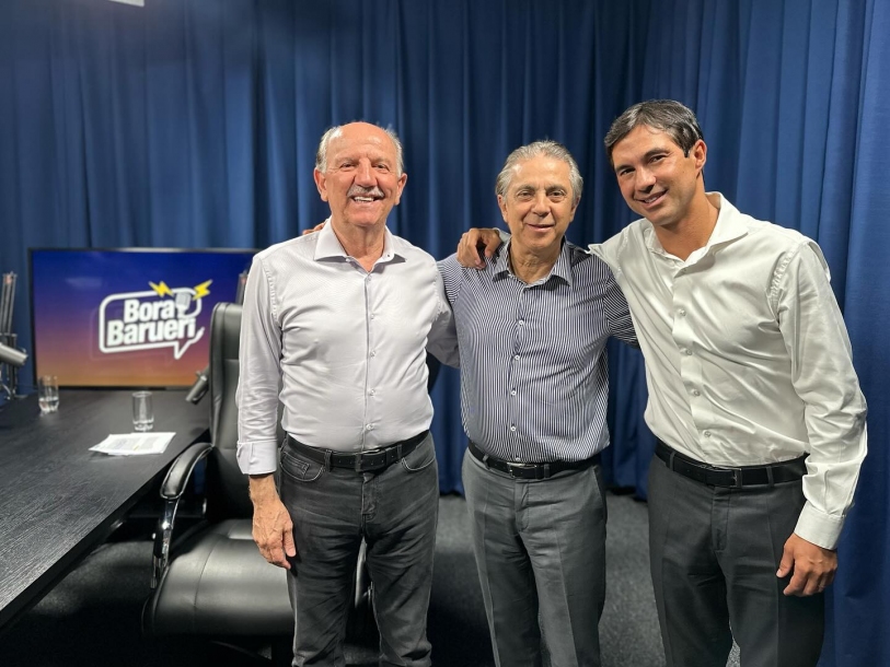 Beto Piteri e Furlan Filho estreiam podcast Bora Barueri entrevistando Rubens Furlan