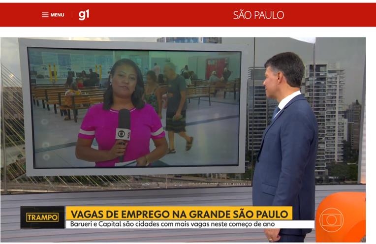 Número de vagas de emprego em Barueri é destaque no G1