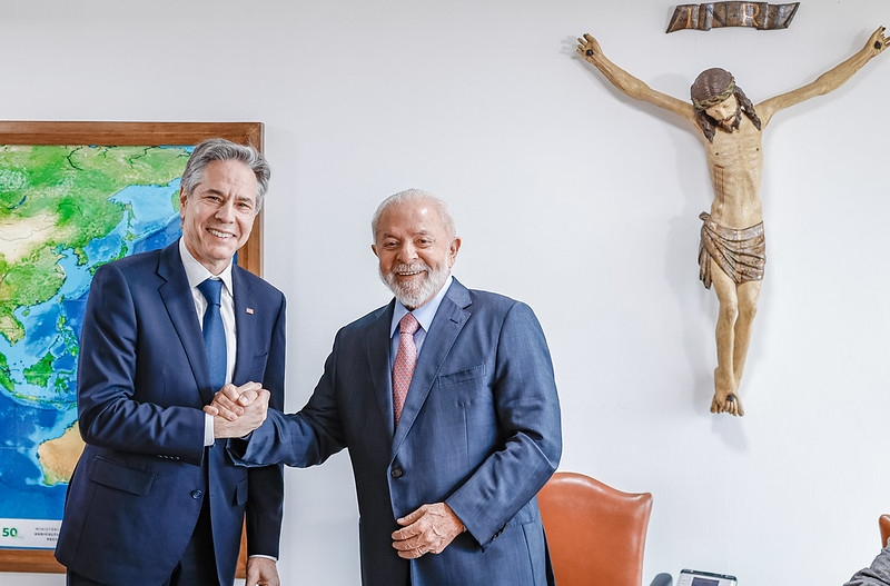Presidente Lula recebe secretário de Estado dos Estados Unidos, Antony Blinken