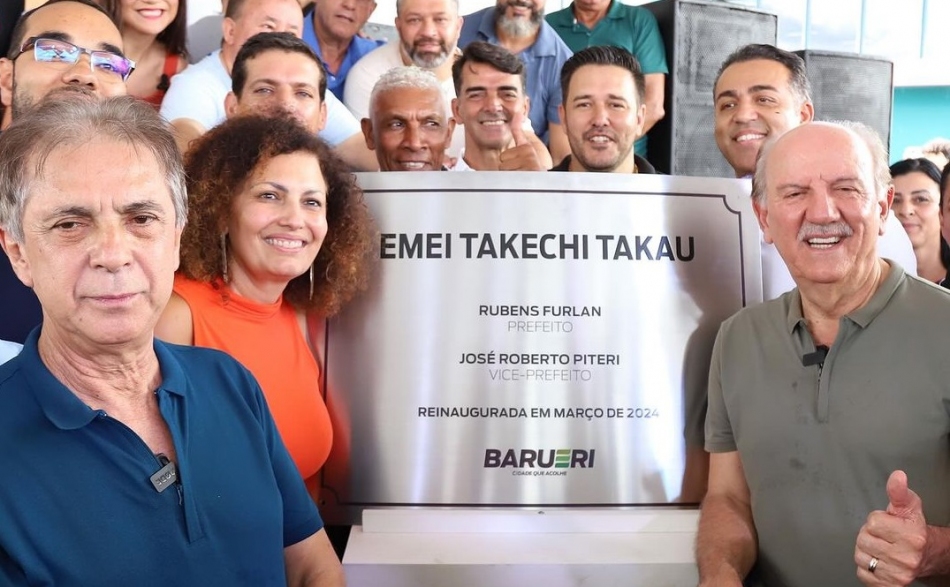 Rubens Furlan e Beto Piteri inauguram EMEI Takechi Takau no Engenho Novo 