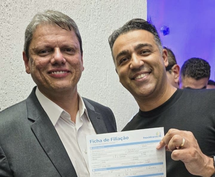 Governador Tarcísio de Freitas recebe Jonatas Randal no Republicanos