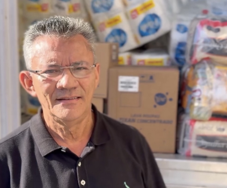 Tarcisio do Mercado envia caminhão de suprimentos para o RS