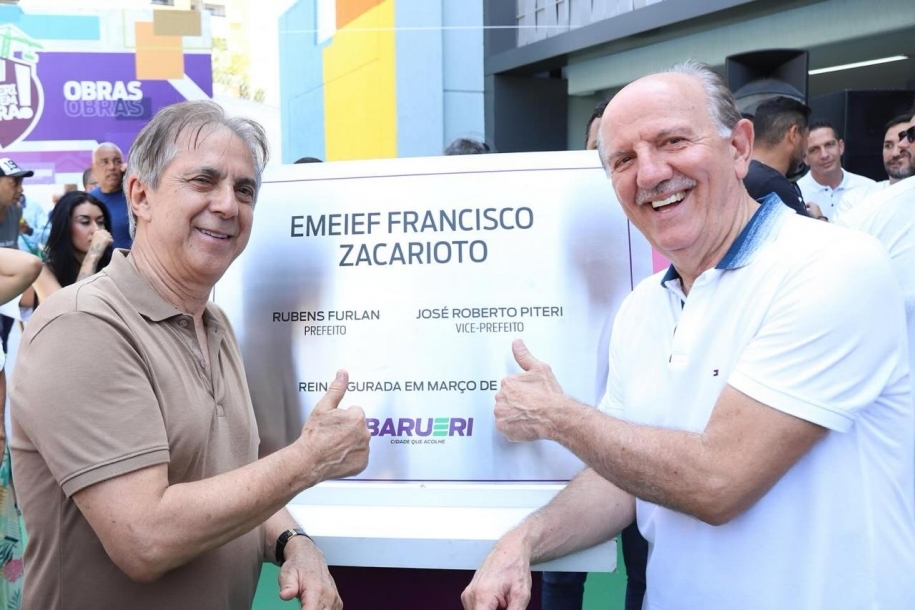 Rubens Furlan e Beto Piteri entregaram nova Escola no Jardim Maria Helena