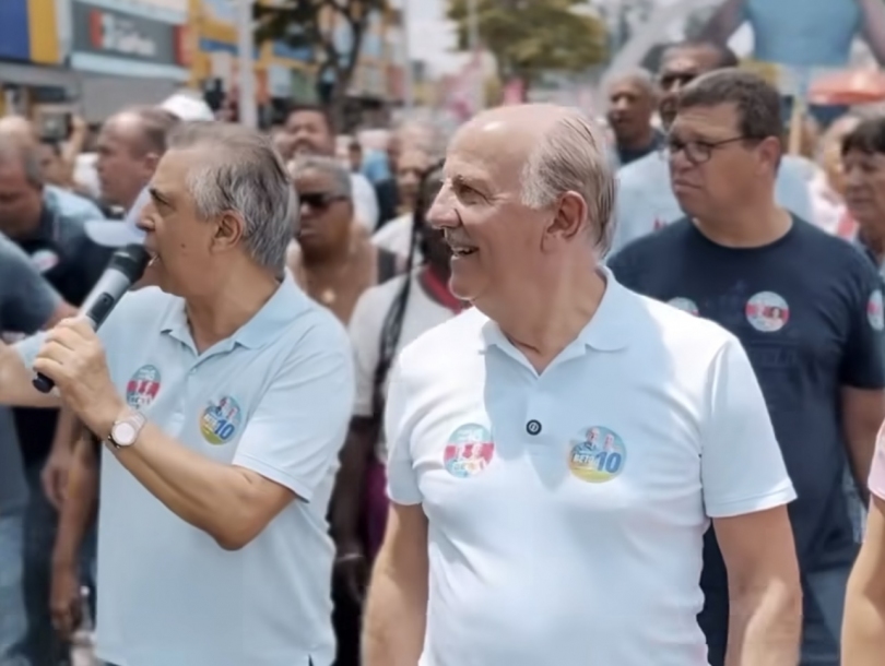 Rubens Furlan e Beto Piteri realizam caminhada no Boulevard Central