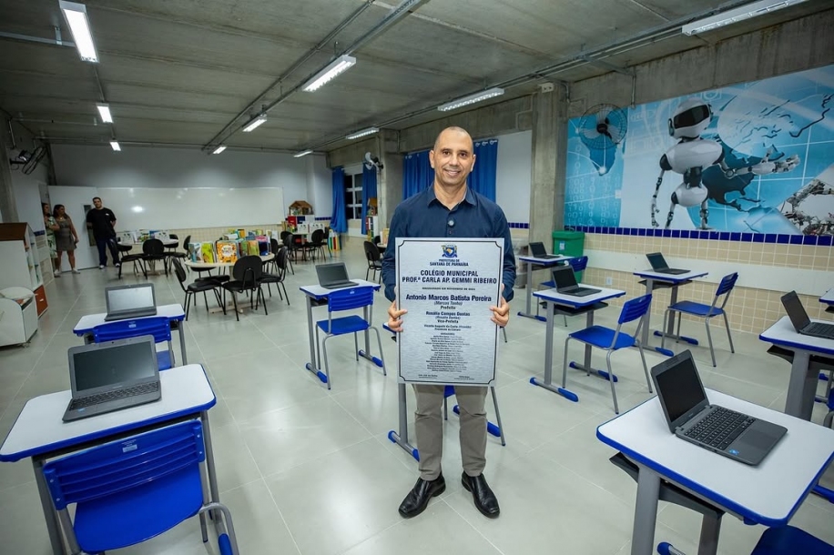 Marcos Tonho inaugura novo Colégio Municipal com 22 salas no Colinas da Anhanguera