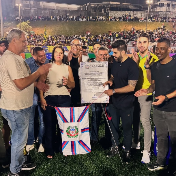 Tarcisio do Mercado participa da reinauguração do Estádio Antônio Fachina