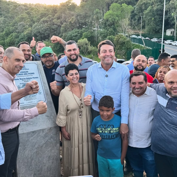 Marcos Tonho e Elvis Cezar entregam nova via de Ligação Colinas-São Pedro