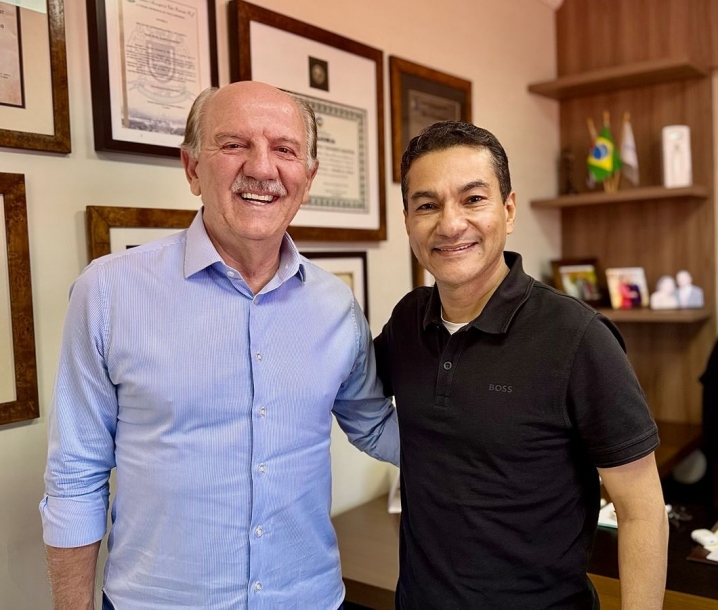 Beto Piteri e presidente do Republicanos Marcos Pereira discutem novos projetos para Barueri