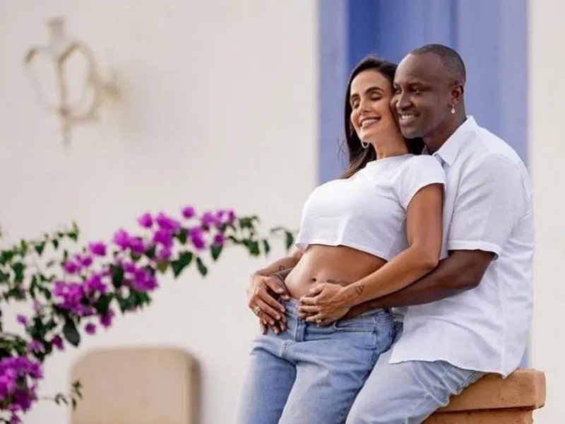 Fernanda Souza manda mensagem ao saber que o ex Thiaguinho vai ser pai