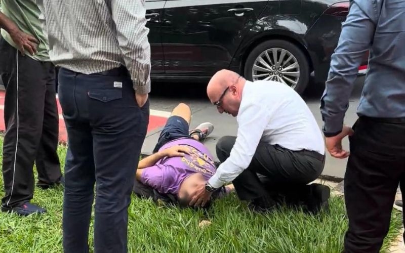 Prefeito Dário Saadi socorre vítima de atropelamento a caminho da Unicamp